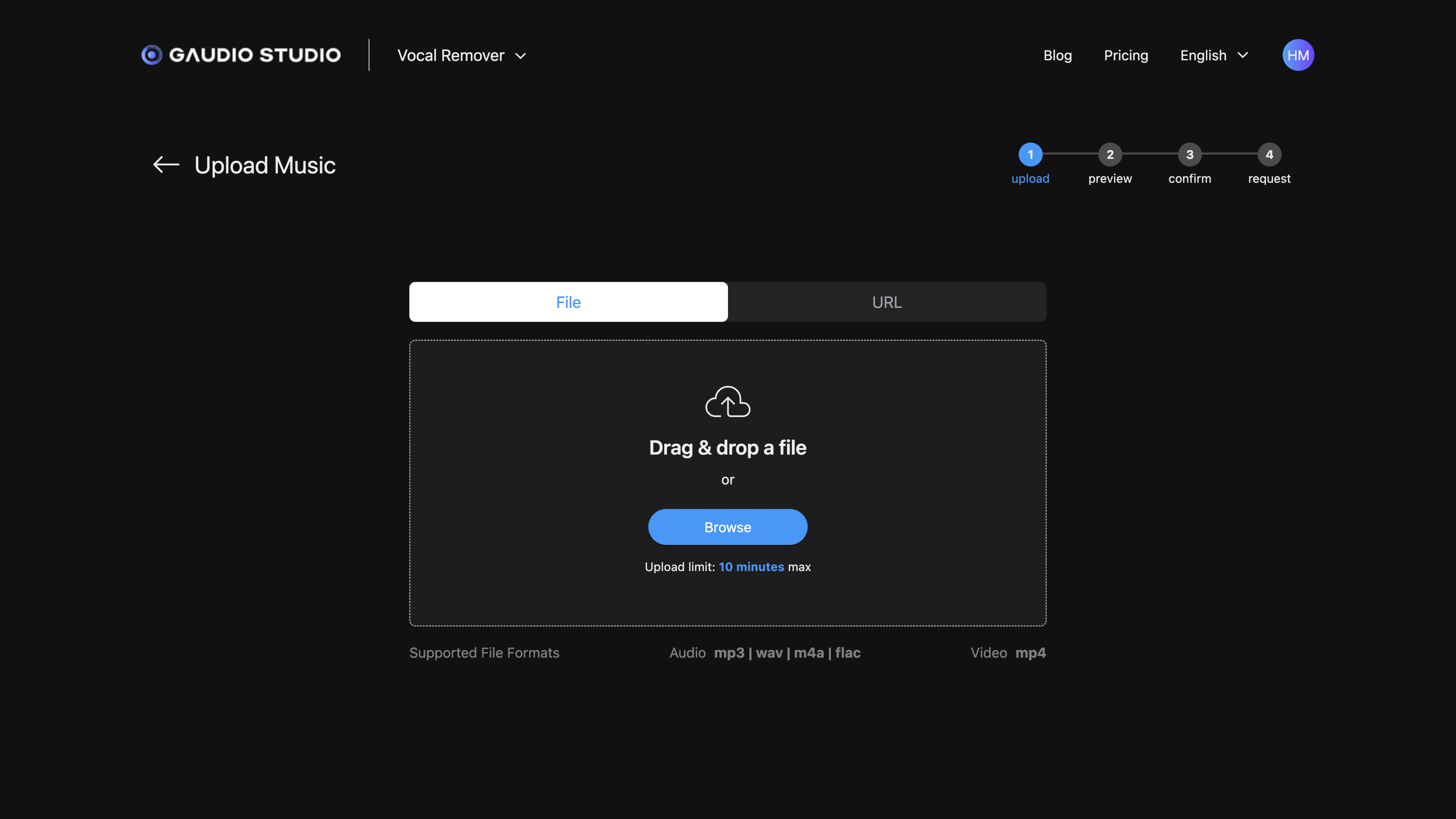 Upload Your Audio File